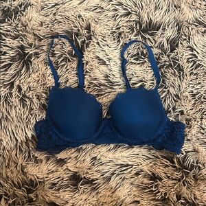 Victoria's Secret Deep Teal Blue Lace Bra